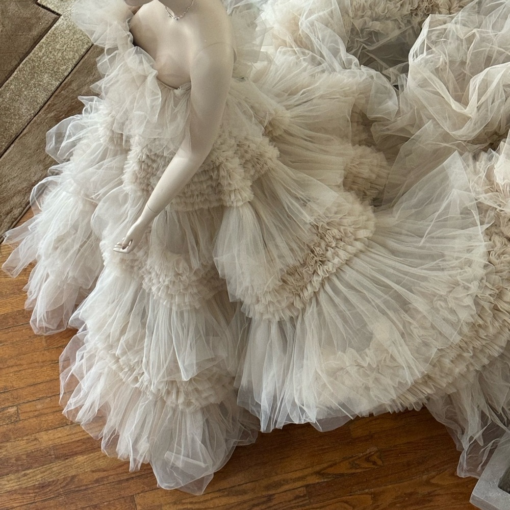 Elegant Cream Tulle Gown

Zuhair MuradRuffled Tulle Wedding Dress Size 8 - Picture 9 of 16